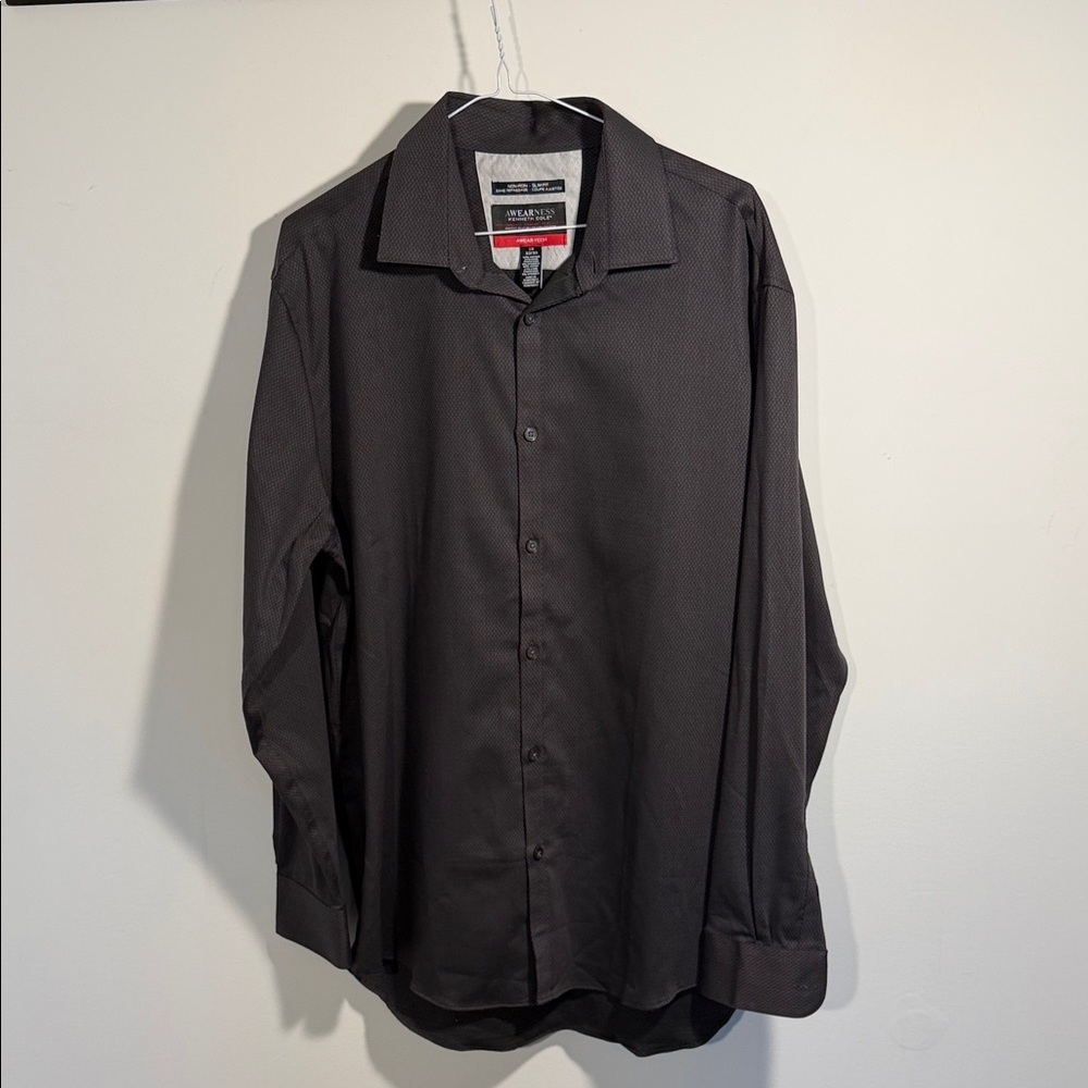 Kenneth Cole | AWEARNESS Charcoal Dress Shirt | 16 32/33